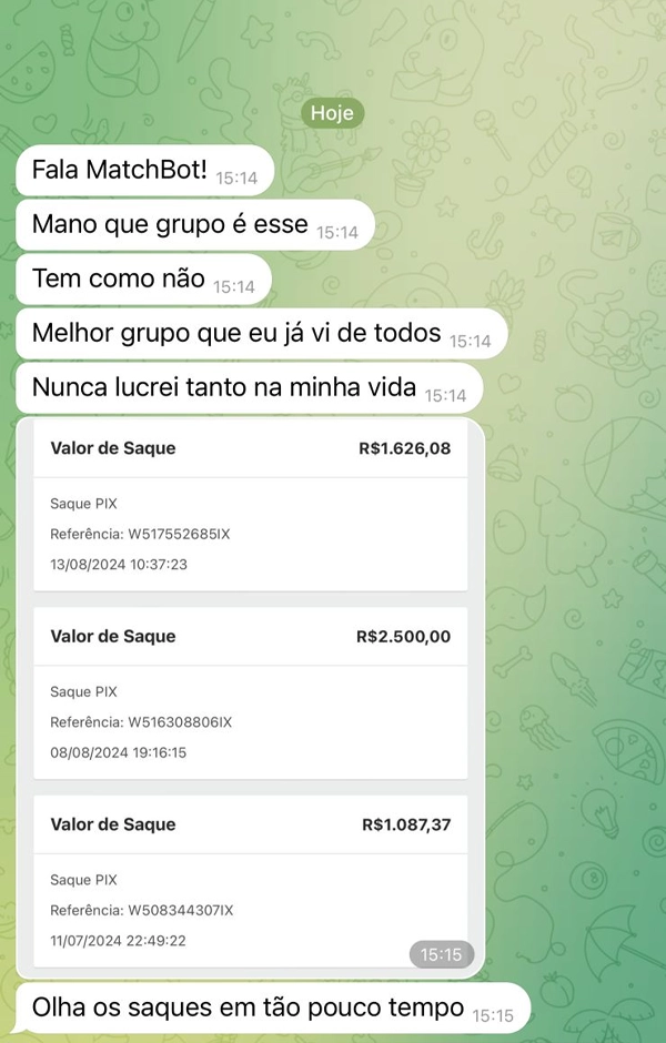 prova social (print de uma conversa de whatsapp)